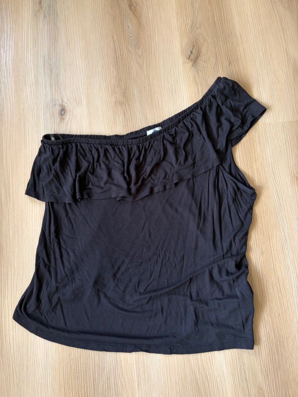 Old Navy - Women’s Black One-Shoulder Ruffle Top - XL